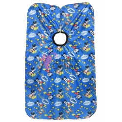 Pelerina de tuns  pentru copii cu desen COP10 Albastra 128x70